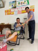 慰问受伤队员 传递浓浓关爱